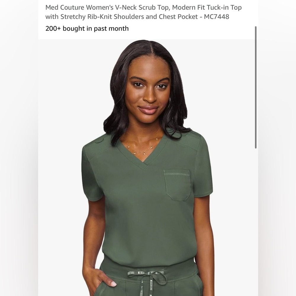 Med Couture V-Neck Scrub Top